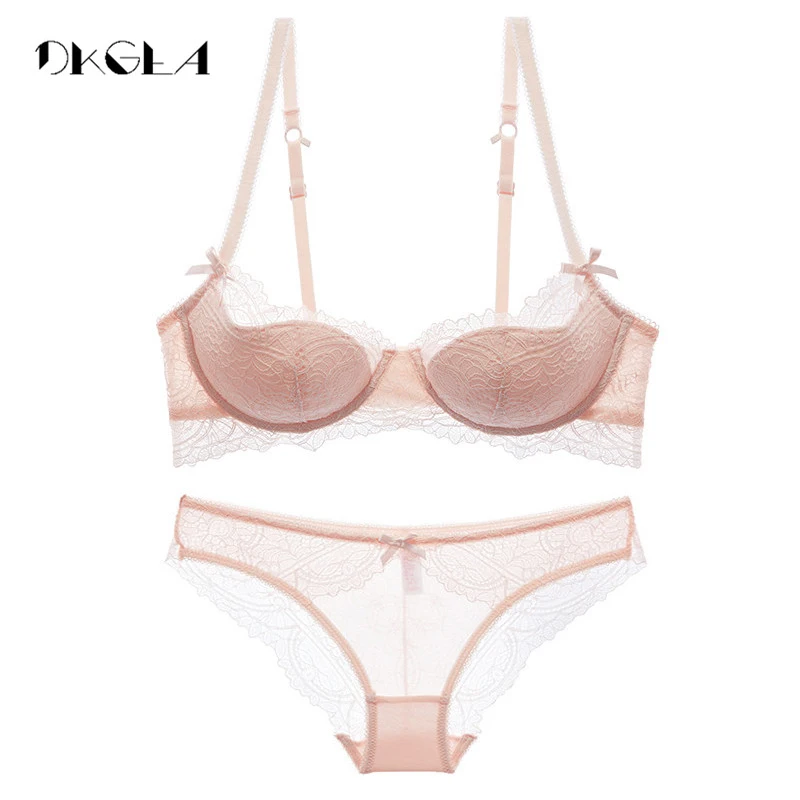 Brand Sexy Bra Set Plus Size White Brassiere Women Ultrathin