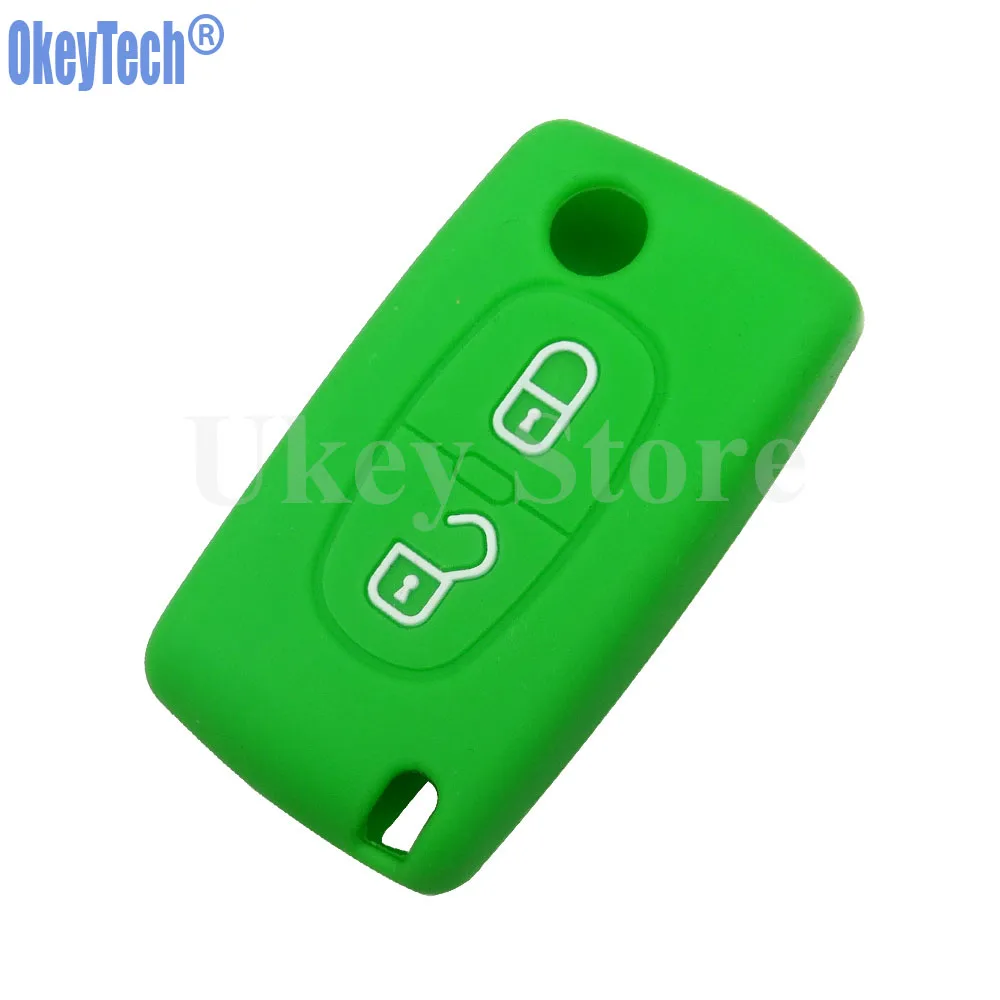 Силиконовый чехол OkeyTech для Citroen C4 C5 C3 C2 C4L Xsara Picasso Peugeot 208 207 308 RCZ 408 407 307 206 с откидной