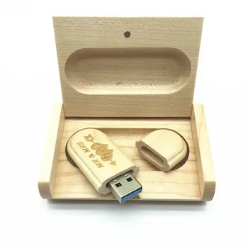 

High Speed USB 3.0 (OVER 10 PCS FREE LOGO) wooden usb + box usb Flash Drive pendrive 8gb 16gb 32gb 64gb photography wedding gift