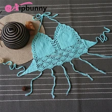 Новое ручное вязание крючком Женский сексуальный купальник maillot de bain femme бикини топы трикотажные купальники с кисточками купальный костюм