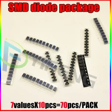 7 значений* 10 шт. = 70 шт./лот SMD пакет диодов/M1(1N4001)/M4(1N4004)/M7(1N4007)/SS14 US1M ES1J SS34 комплект