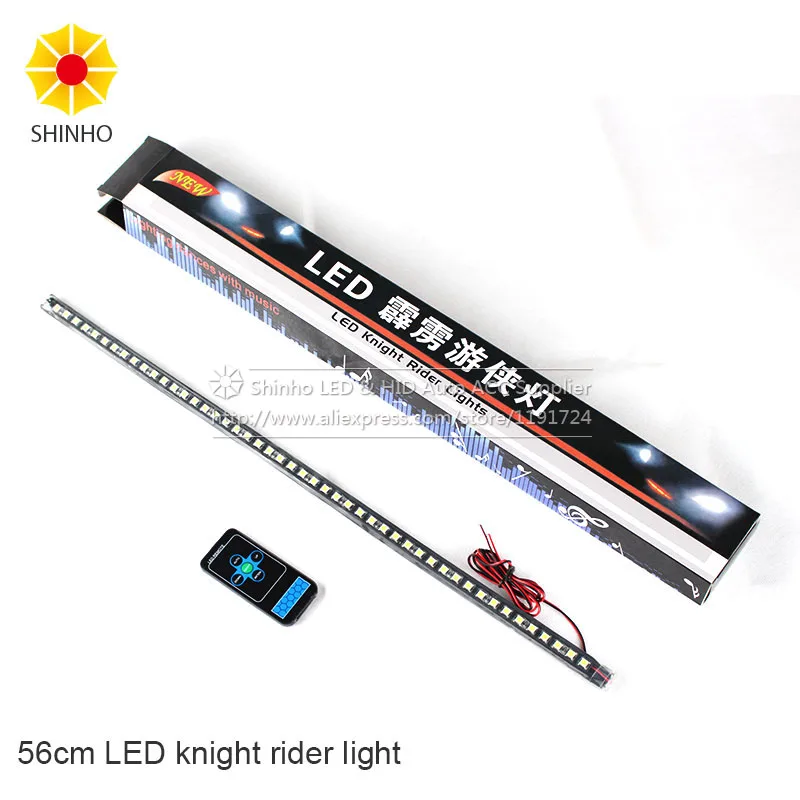 

20modes IP68 Waterproof 56CM 48LED bar light 5050 Car LED Knight Rider lights with Infrared remote LED Strip Scanner Lighting