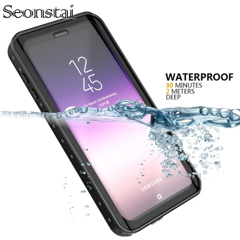 Водонепроницаемый чехол для Samsung Galaxy S9 Plus ударопрочный прозрачный защитный