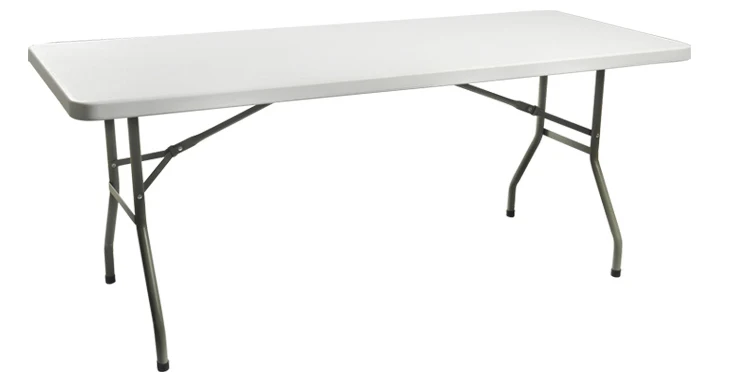 HDPE пластиковый складной обеденный стол прямоугольный для гостиниц, ресторанов, дома и улицы