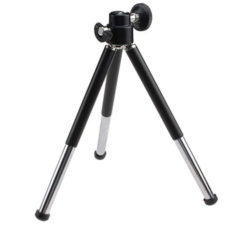 Free shipping 1pcs black Mini Tripod Aluminum Metal Lightweight Tripod