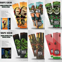 12pcs/lot 18650 20700 21700 battery wrap protector vape skin sticker for e cigarette battery wrapper protector