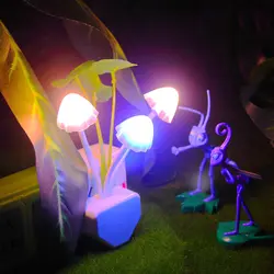 Красочный светодиодный сиреневый ночник лампа гриб романтические сиреневые ночные огни для домашнего искусства декор Освещение США/ЕС