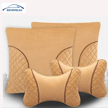 KKYSYELVA Автомобильная подушка для шеи в автомобиль поясничная поддержка офисного стула Автомобильная подушка под поясницу Подушка сидение шеи Поддержка авто подголовник подушка