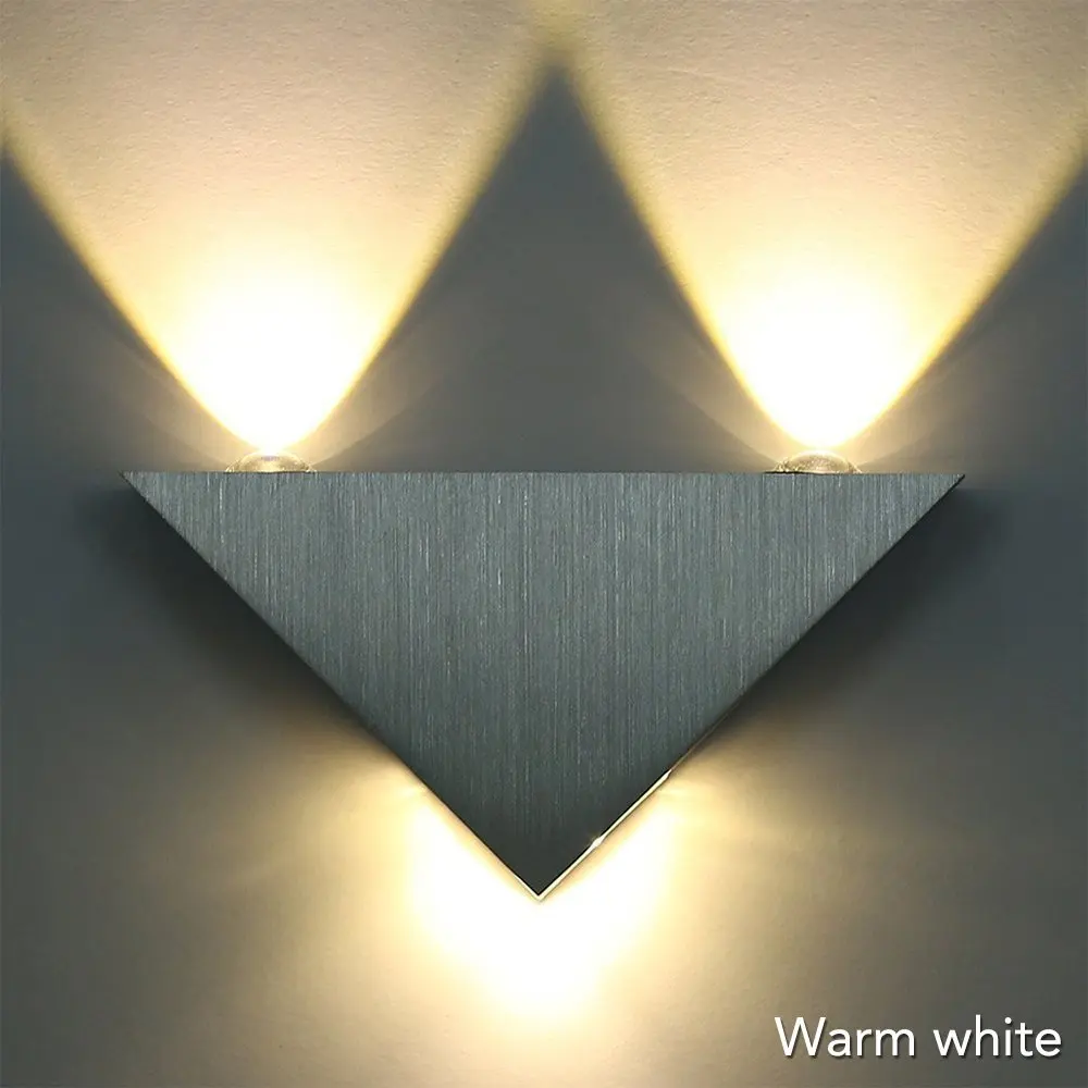 Modern Led Simple Wall Lamp 3W Aluminum Body Triangle Wall Light For Bedroom Home Lighting Luminaire Bathroom Light Fixture Wall (7)