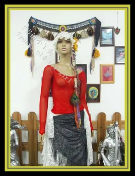 

Transparent thin belly dance long top CH85-90