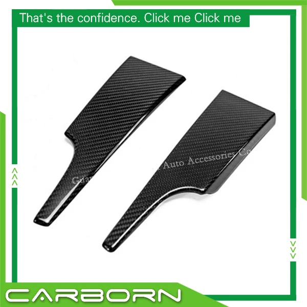 

For Ford Mustang 2015-2017 Left & Right Hand Drive Version Carbon Fiber Gloss Black Center Control Lower Trims- 2pcs