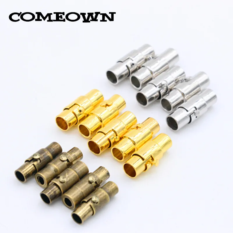 

COMEOWN 10Sets/Lot Hole 4mm Bronze/Gold Color Strong Magnetic Clasps Jewelry Connectors for DIY Bracelets Jewelry Findings