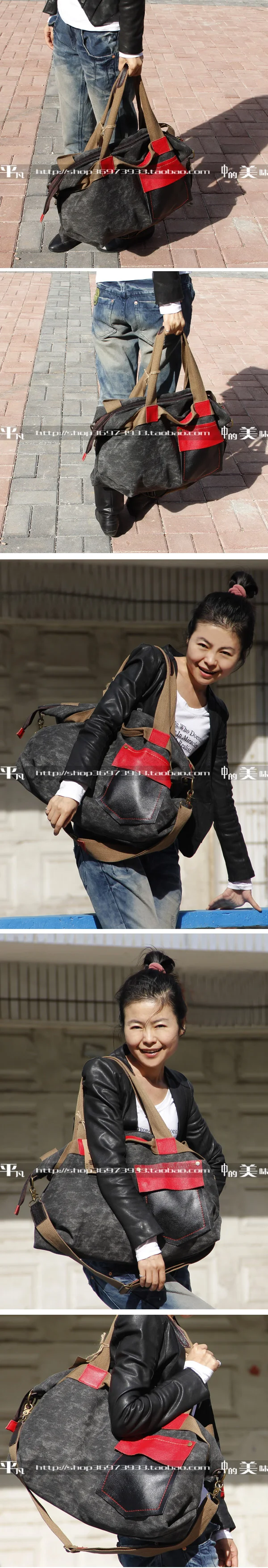 Модная женская Повседневная сумка, деним, натуральная кожа, винтажные большие сумки из воловьей кожи в стиле панк для женщин