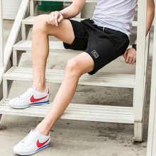 Мужские повседневные дышащие шорты мужские пляжные шорты с эластичной резинкой на талии мужские шорты до колена быстросохнущая платформа для катания Homme