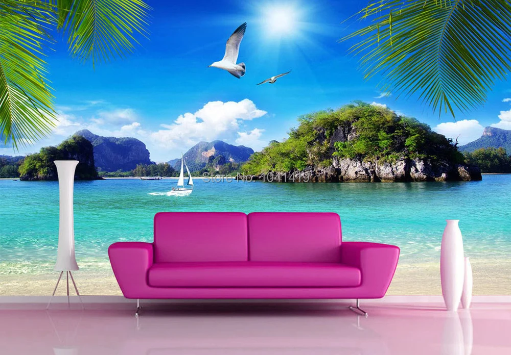 marítima, foto, capa de parede, cenário, tv