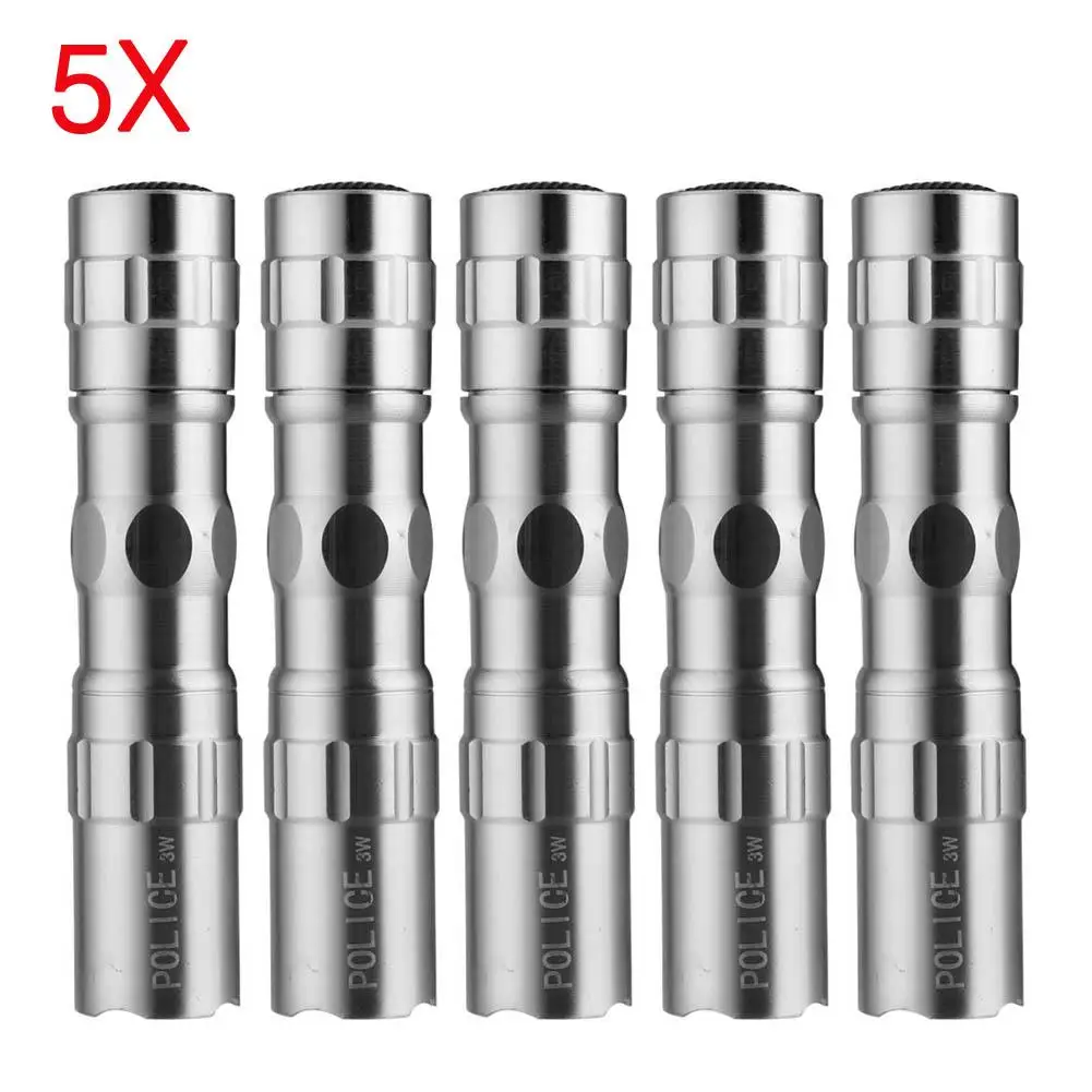

1-5PCS Mini 3W 3000 LM LED Flashlight Super Bright Medical Pen Light Keychain Portable For Camping Hiking AA LED Flashlight