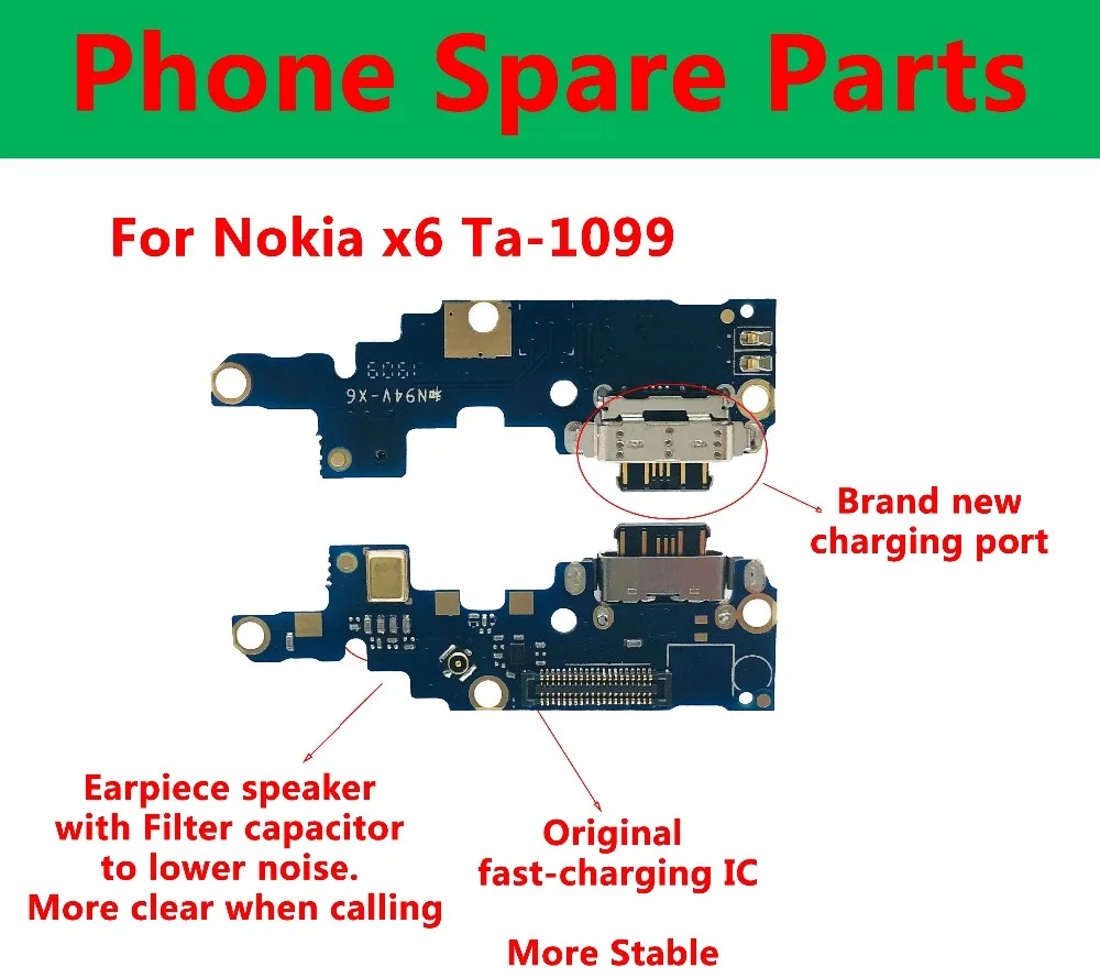 Оригинальная зарядная Плата USB разъем для замены порта Nokia X6 | Мобильные телефоны
