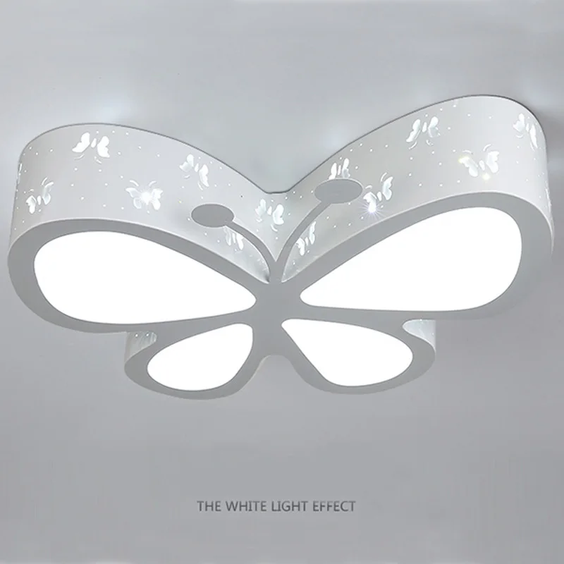 

Modern Butterfly Ceiling Lamp E27 Bulb Children Bedroom Flush Mount Light Lovely Boy Girl Living Room Cartoon Christmas Lights