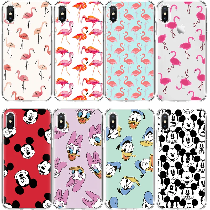 

For Samsung Galaxy J3 J5 J7 A3 A5 A6 A8 2016 2017 2018 S7 S8 S9 Plus For iPhone X 5S 5C SE 6 6S 7 8Plus TPU Flamingo Lovely Case