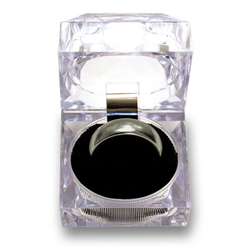 

silver ring magnetic pk round ring with case magic tricks magic props different size