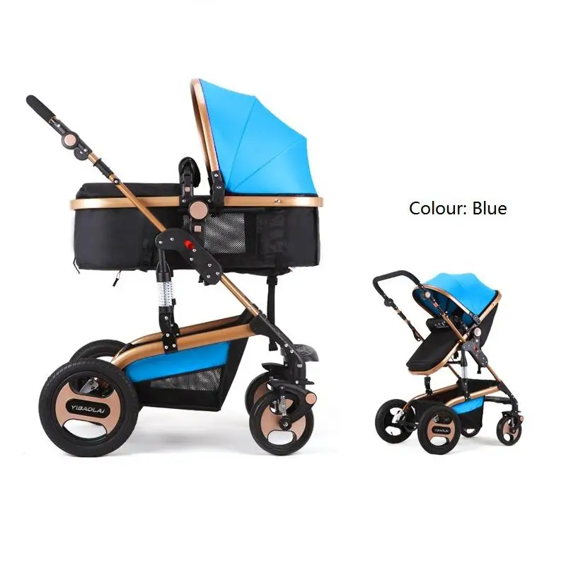  2015 Luxury baby stroller 3 in 1  six colour four wheels single seat fashion style  foldable stroll