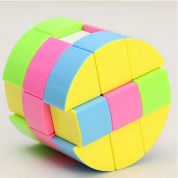 

High Quality 3x3 Cylinder Magic Cube Speed Cube Toy Colorful