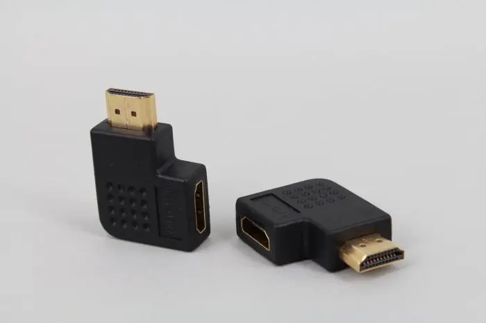 HDMI мужчин и женщин адаптер конвертер 90 градусов угол поворота правый HDMI разъем поддерживает HD 1080 P