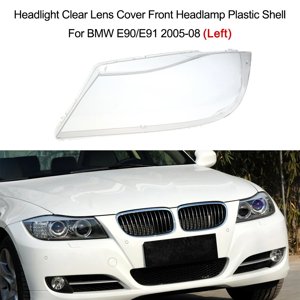 Headlight Clear Lens Cover Front Headlamp Plastic Shell For BMW E90/E91