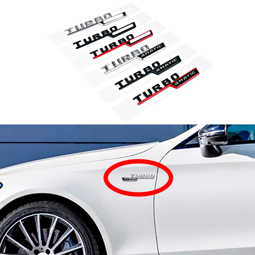 

1-20 Pair For AMG 4MATIC TURBO Emblem Logo Side Fender Sticker For Mercedes Benz A180 W176 W169 A200 A250 A209 A45 A150 A160 GLE