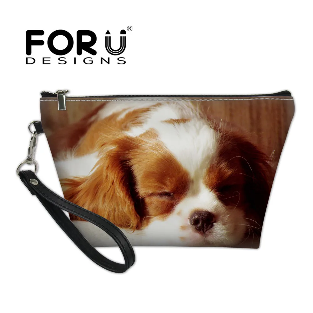 FORUDESIGNS/Charles Hound, женский косметический чехол, набор для мытья вещей, косметичка, 3D принт с животными, собаками, роскошная кожаная сумка для туалетных принадлежностей - Цвет: HM3285Z8