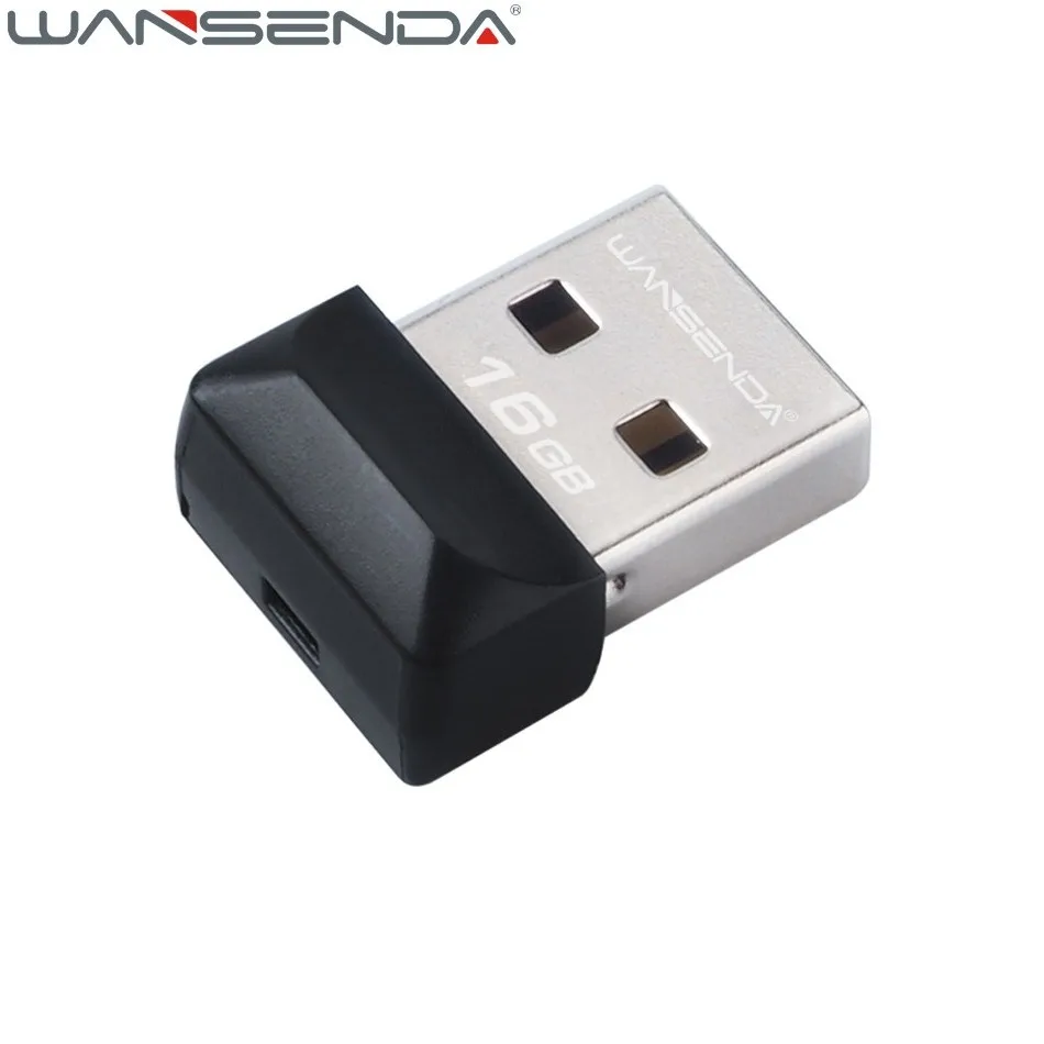 

WANSENDA black mini USB Flash Drive 32gb flash usb stick pen drive 8gb 16gb Waterproof pendrive 64gb memory stick Thumbdrive