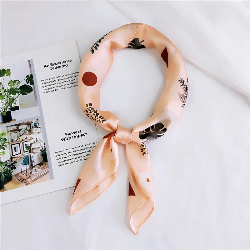 

Small Square Satin Scarves Artifical Silk Scarf Foulard Femme Elegant Women Wrap Handkerchief Bandana Accessories 70*70cm