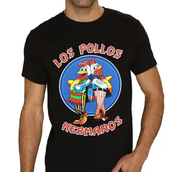 

Mens Los Pollos Hermanos Breaking Bad Chicken Brothers Black T-shirt Men Women T Shirt Summer tshirt Loose Tops