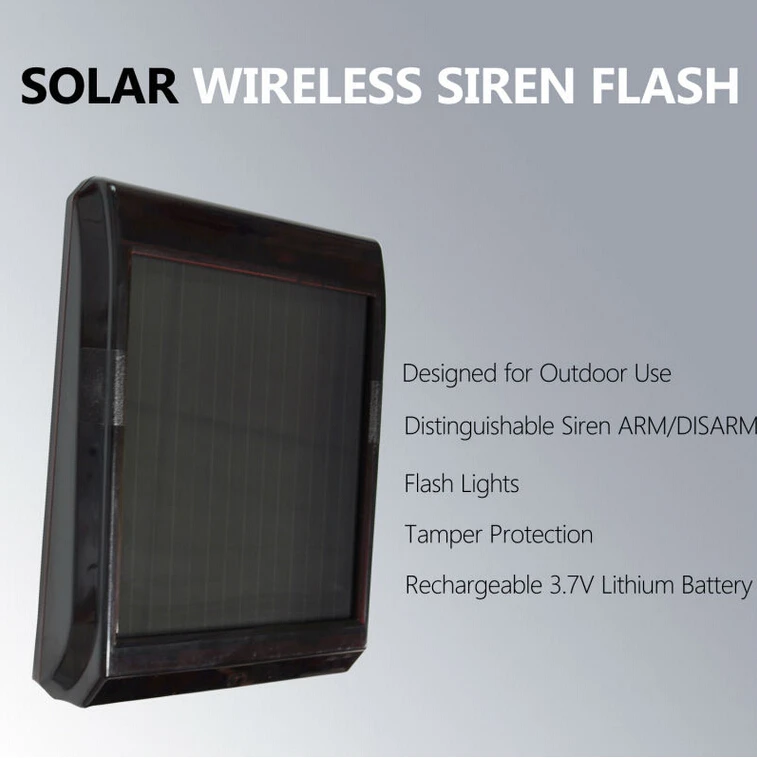 solar siren for our Wifi alarm system G90B