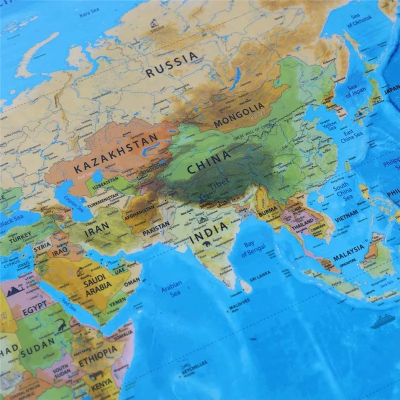 Мир постер карта Стильный люкс Скретч Карта мира отличный идеальный