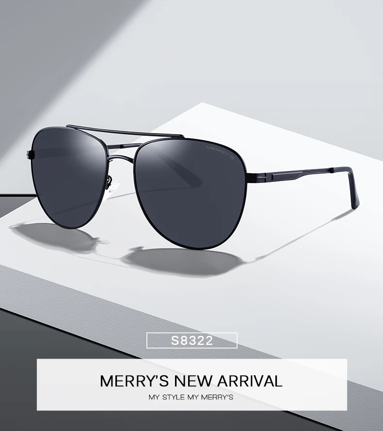 MERRY'S Для мужчин Classic Pilot Sunglasses HD поляризованные солнцезащитные очки для Для мужчин s вождения UV400 защиты S8322