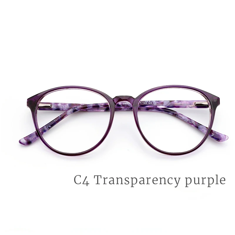 Lenspace женские очки с круглой оправой по рецепту очки женские оптические оправы близорукость очки черный цвет#8202 - Цвет оправы: 8202C4