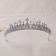 Zircon chic cabeza corona corona de la novia ornamentos del pelo del tocado de la boda accesorios de la boda regalo de Cumpleaños regalo de la joyería