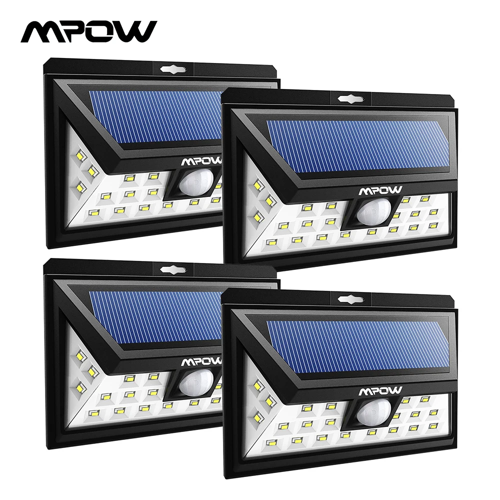 Mpow CD013 широкоугольный 24 светодиодный солнечный свет датчик движения света для патио сада двора стены освещения энергосберегающие Outroor лампы
