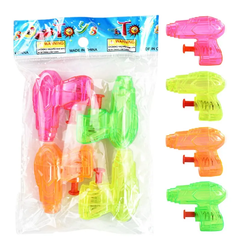 

4Pcs/set Mini Outdoor Games Water Guns Toys Plastic beach bathing rafting water guns Summer Playing gun toy gifts