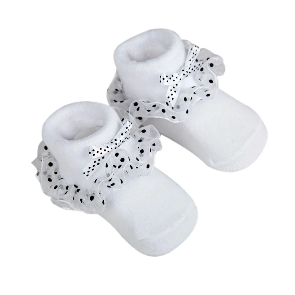 Хлопковые носки до лодыжки для малышей носки с бантом для маленьких девочек Тапочки для новорожденных девочек Теплые мягкие носки для малышей