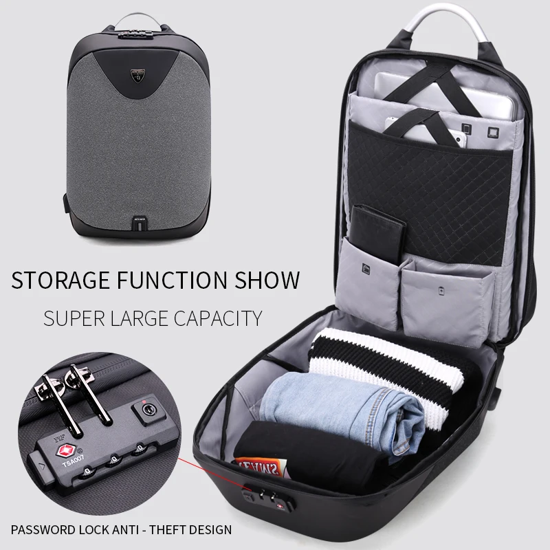 

Multifunction USB Charging Men Laptop Backpacks For Teenager Boys Fashion Male Mochila Anti Theft Leisure Travel backpack Lock