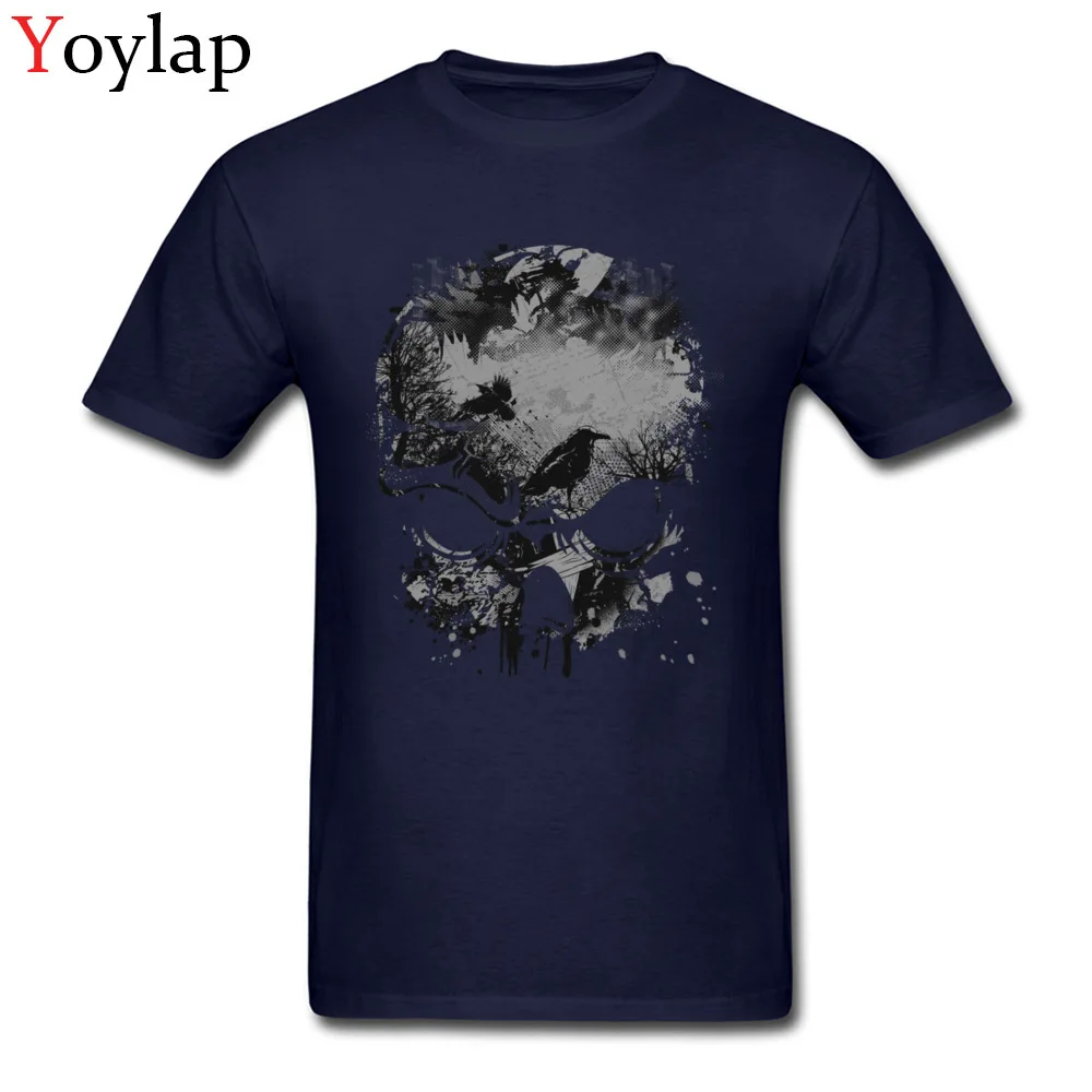 Cotton Fabric Mens Short Sleeve T Shirts Casual Tops T Shirt Prevailing Crazy Round Neck Sweatshirts Gift Top Quality navy