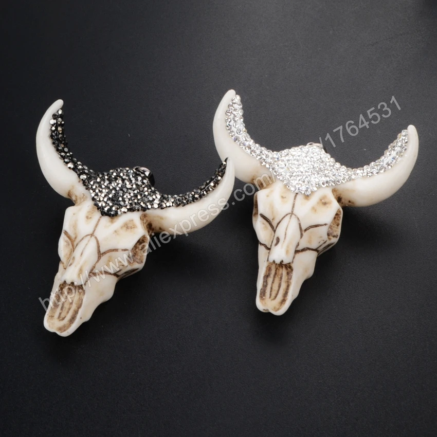 Buy BOROSA 10pcs Druzy Jewelry Longhorn resin horn