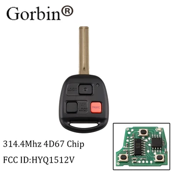 

GORBIN 3Button Keyless Entry Remote Key For Lexus HYQ1512V 4D67 Chip For Lexus GX470 2003-2009 For Lexus LX470 2003-2007 Car key