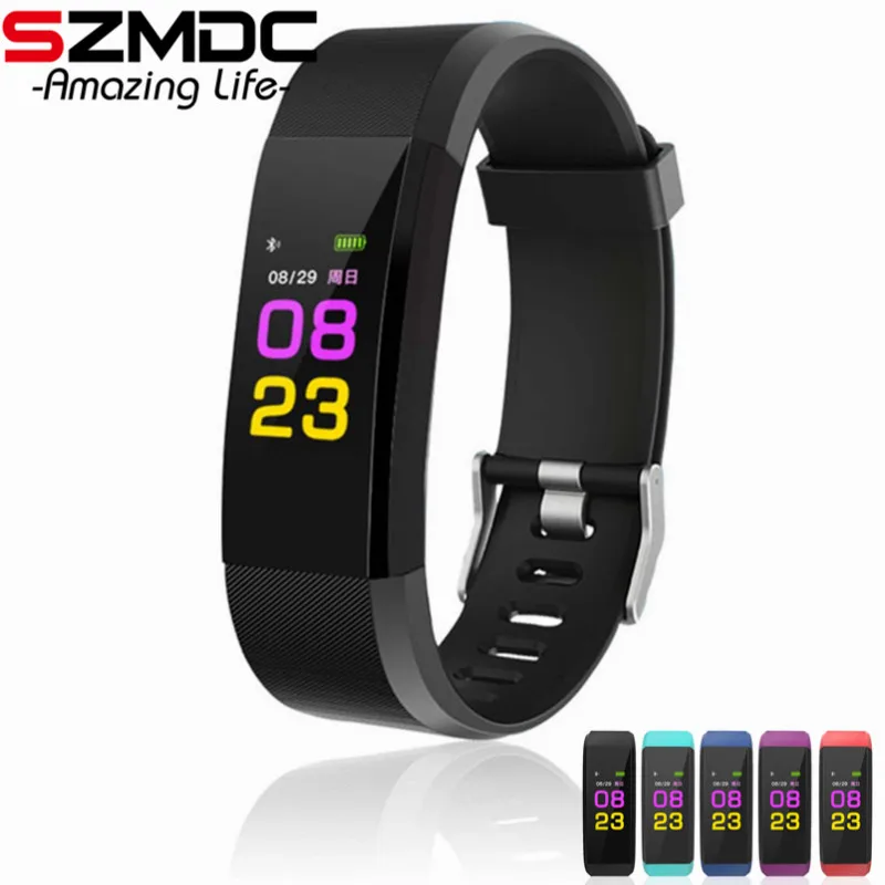 

ID115 Plus Smart Wristband Bracelet Heart Rate Monitor blood pressure watch Pedometer Fitness Tracker for iphone PK mi band 3