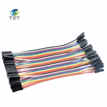 40pcs/lot 10cm 2.54mm 1pin feMale to feMale jumper wire Dupont cable