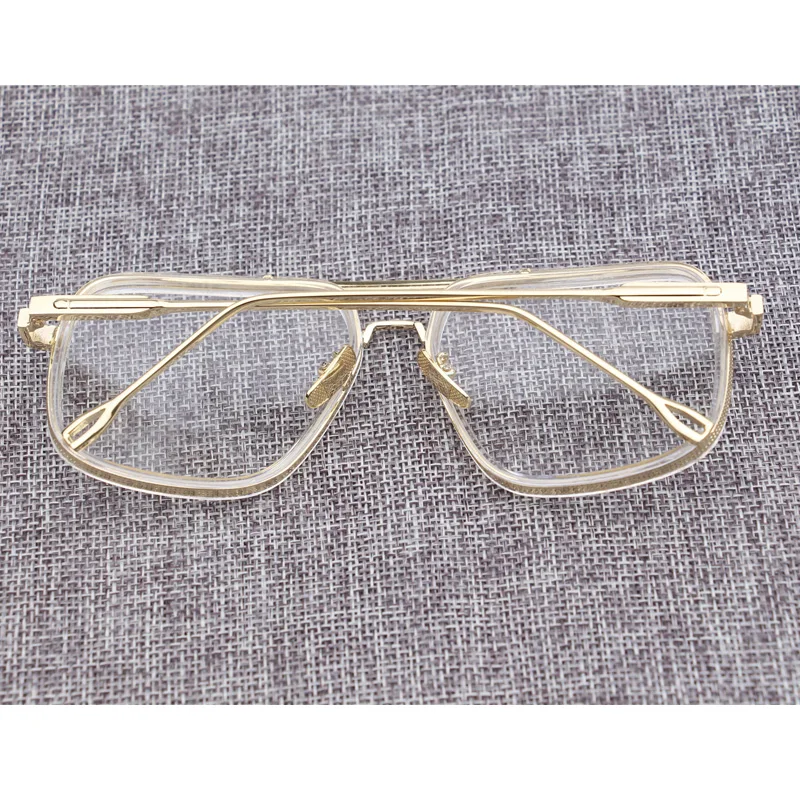 Брендовые винтажные оптические очки по рецепту с прозрачными линзами, оправа больших размеров, Золотая оправа, очки для женщин и мужчин Oculos de Grau