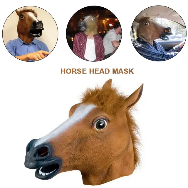 Horse Head Mask Party Essential Halloween Costume Theater Novelty Latex