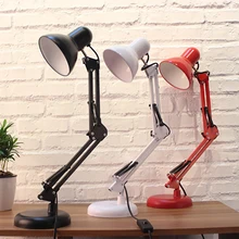 Modern Long Swing Arm adjustable classic desk Lamps E27 LED clip Table Lamp for study Office Reading night Light bedside bedroom led desk lamp led table lamp iron morden american foldable long arm reading lamp e27 clip office lamp